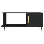 Table basse noir 90x50x40 cm bois d'ingénierie – Image 3