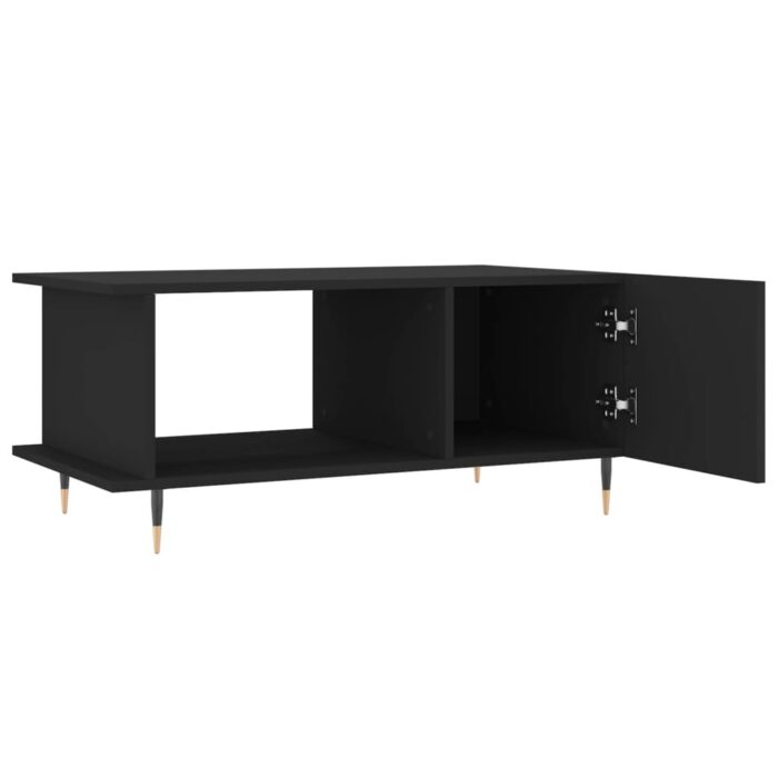 Table basse noir 90x50x40 cm bois d'ingénierie – Image 4