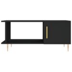 Table basse noir 90x50x40 cm bois d'ingénierie – Image 3
