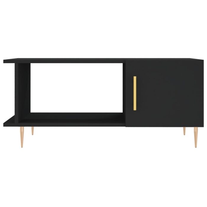 Table basse noir 90x50x40 cm bois d'ingénierie – Image 3
