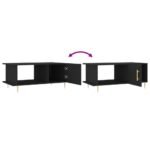 Table basse noir 90x50x40 cm bois d'ingénierie – Image 7