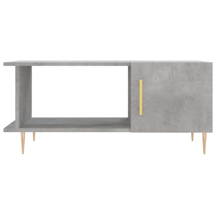 Table basse gris béton 90x50x40 cm bois d'ingénierie – Image 3