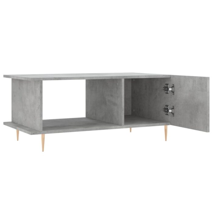 Table basse gris béton 90x50x40 cm bois d'ingénierie – Image 4