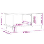 Table basse blanc 90x50x40 cm bois d'ingénierie – Image 11