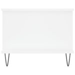 Table basse blanc 90x50x40 cm bois d'ingénierie – Image 5