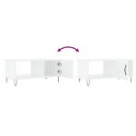 Table basse blanc 90x50x40 cm bois d'ingénierie – Image 7