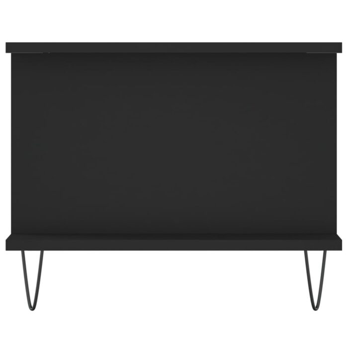 Table basse noir 90x50x40 cm bois d'ingénierie – Image 5