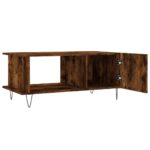 Table basse chêne fumé 90x50x40 cm bois d'ingénierie – Image 4