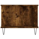 Table basse chêne fumé 90x50x40 cm bois d'ingénierie – Image 5