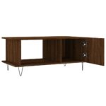 Table basse chêne marron 90x50x40 cm bois d'ingénierie – Image 4