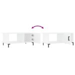 Table basse blanc 90x50x40 cm bois d'ingénierie – Image 7