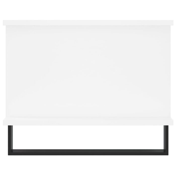 Table basse blanc 90x50x40 cm bois d'ingénierie – Image 5