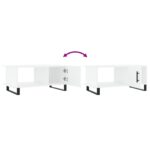 Table basse blanc 90x50x40 cm bois d'ingénierie – Image 7