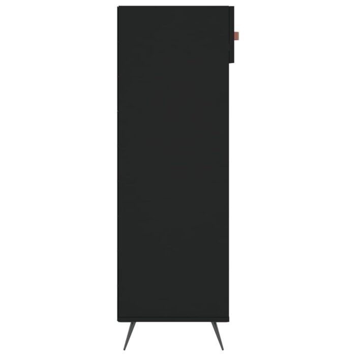 Armoire à chaussures noir 60x35x105 cm bois d'ingénierie – Image 5