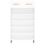 Armoire à chaussures blanc 60x35x105 cm bois d'ingénierie – Image 4