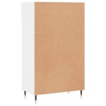 Armoire à chaussure Blanc brillant 60x35x105 cm Bois ingénierie – Image 6