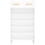 Armoire à chaussures blanc 60x35x105 cm bois d'ingénierie – Image 4