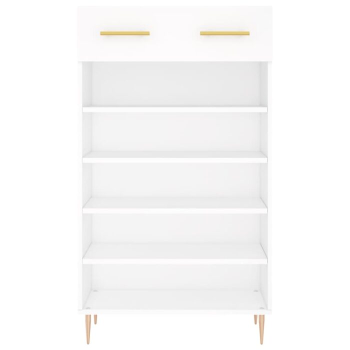 Armoire à chaussures blanc 60x35x105 cm bois d'ingénierie – Image 4