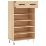 Armoire à chaussures chêne sonoma 60x35x105cm bois d'ingénierie – Image 3