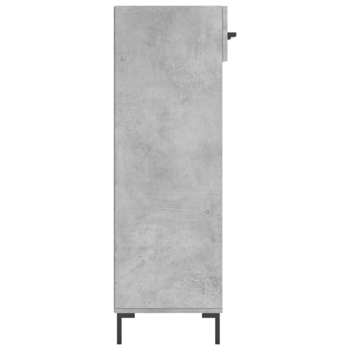Armoire à chaussures gris béton 60x35x105 cm bois d'ingénierie – Image 5