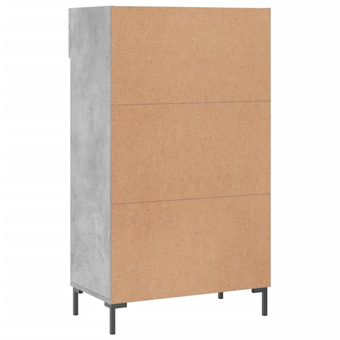 Armoire à chaussures gris béton 60x35x105 cm bois d'ingénierie – Image 6