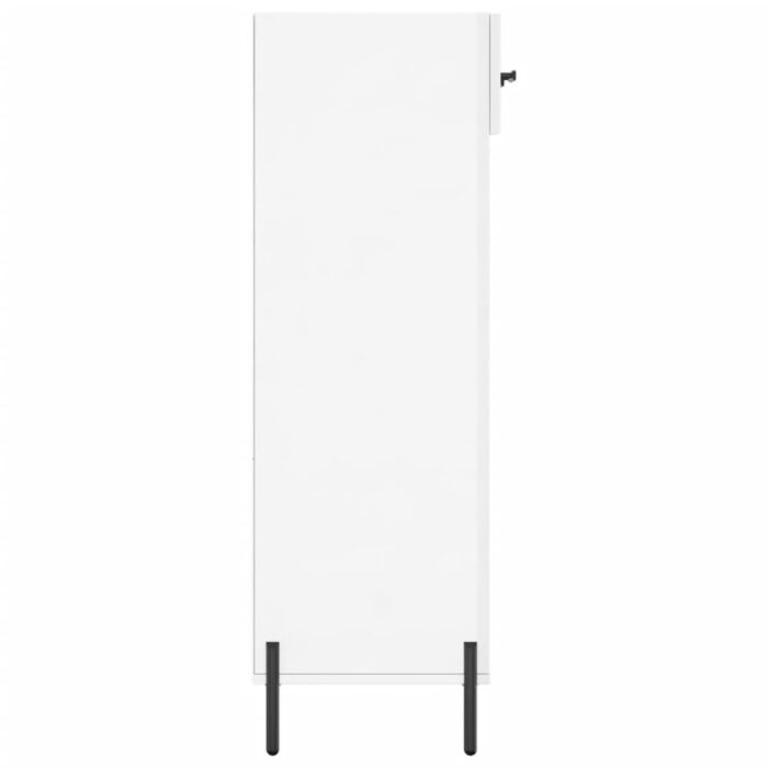 Armoire à chaussure Blanc brillant 60x35x105 cm Bois ingénierie – Image 5