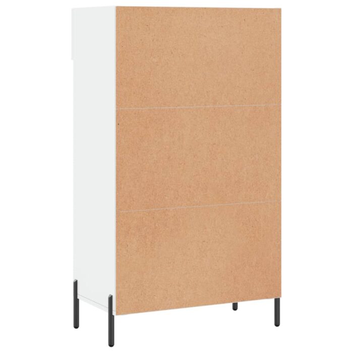 Armoire à chaussure Blanc brillant 60x35x105 cm Bois ingénierie – Image 6