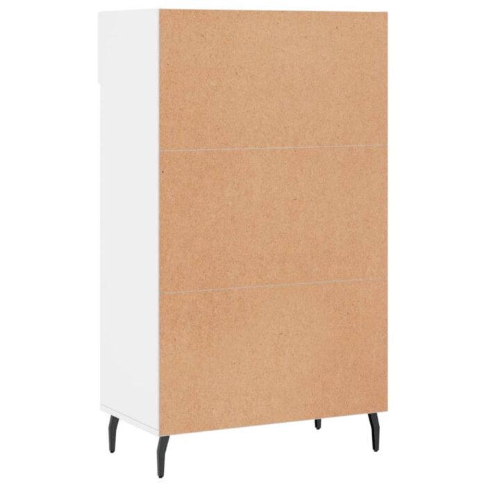 Armoire à chaussure Blanc brillant 60x35x105 cm Bois ingénierie – Image 6