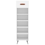Armoire à chaussures blanc 30x35x105 cm bois d'ingénierie – Image 2