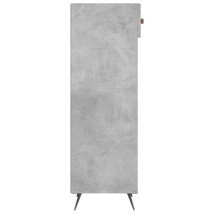 Armoire à chaussures gris béton 30x35x105 cm bois d'ingénierie – Image 3