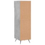 Armoire à chaussures gris béton 30x35x105 cm bois d'ingénierie – Image 4
