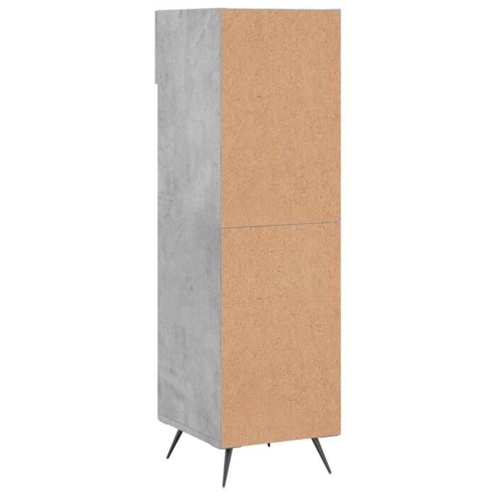 Armoire à chaussures gris béton 30x35x105 cm bois d'ingénierie – Image 4