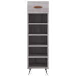 Meuble à chaussures sonoma gris 30x35x105 cm bois d'ingénierie – Image 2