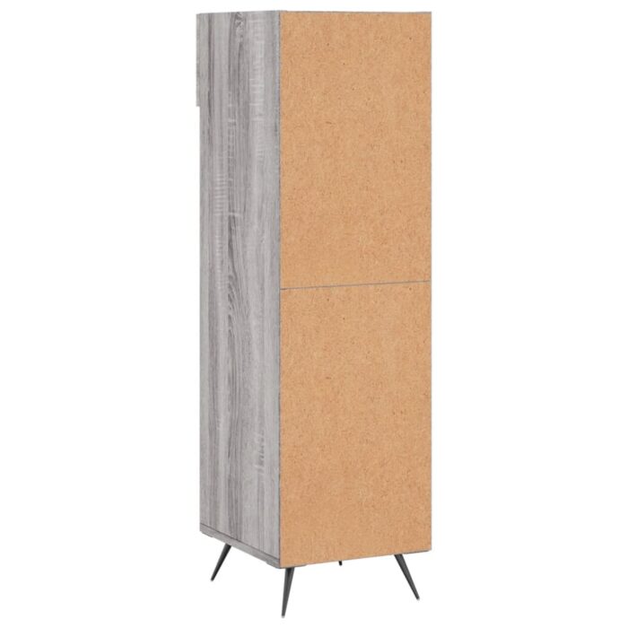 Meuble à chaussures sonoma gris 30x35x105 cm bois d'ingénierie – Image 4