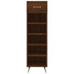 Meuble à chaussures chêne marron 30x35x105 cm bois d'ingénierie – Image 2