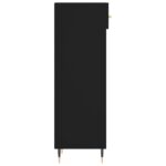 Armoire à chaussures noir 30x35x105 cm bois d'ingénierie – Image 5