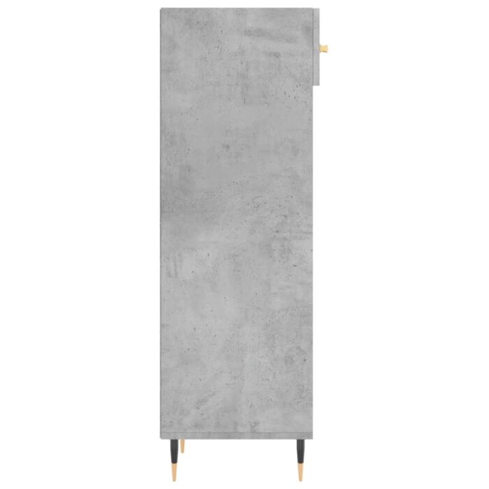 Armoire à chaussures gris béton 30x35x105 cm bois d'ingénierie – Image 5