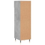 Armoire à chaussures gris béton 30x35x105 cm bois d'ingénierie – Image 6