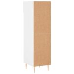 Armoire à chaussure Blanc brillant 30x35x105 cm Bois ingénierie – Image 6