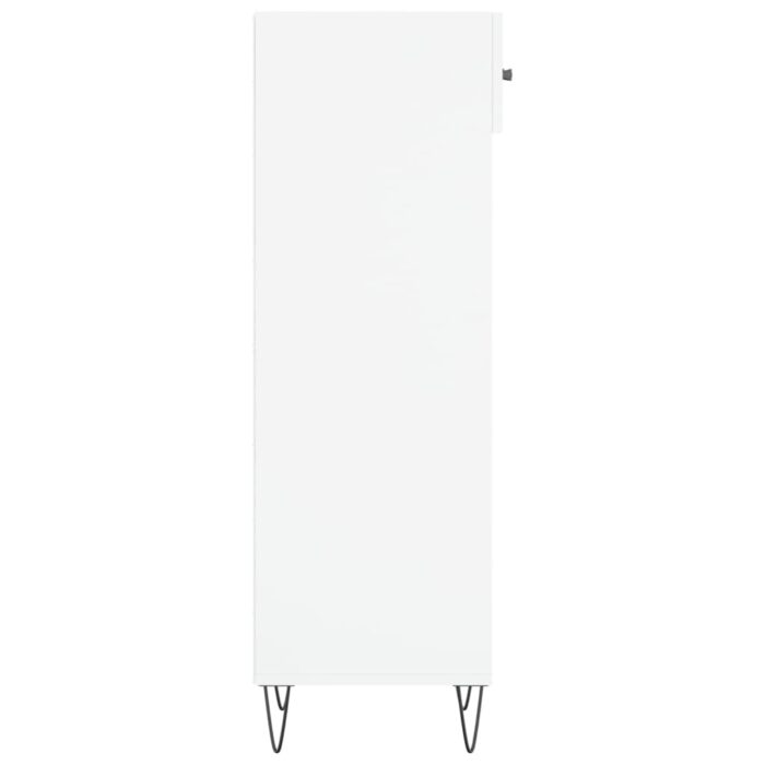Armoire à chaussures blanc 30x35x105 cm bois d'ingénierie – Image 5