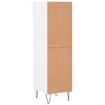Armoire à chaussure Blanc brillant 30x35x105 cm Bois ingénierie – Image 6