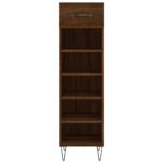 Meuble à chaussures chêne marron 30x35x105 cm bois d'ingénierie – Image 4
