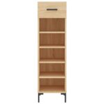 Armoire à chaussures chêne sonoma 30x35x105cm bois d'ingénierie – Image 4