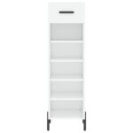 Armoire à chaussures blanc 30x35x105 cm bois d'ingénierie – Image 4