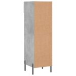 Armoire à chaussures gris béton 30x35x105 cm bois d'ingénierie – Image 6