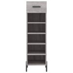 Meuble à chaussures sonoma gris 30x35x105 cm bois d'ingénierie – Image 4