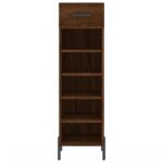 Meuble à chaussures chêne marron 30x35x105 cm bois d'ingénierie – Image 4