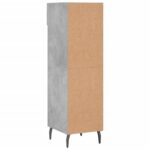 Armoire à chaussures gris béton 30x35x105 cm bois d'ingénierie – Image 6