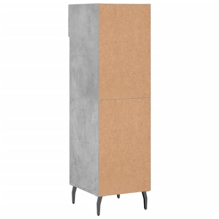 Armoire à chaussures gris béton 30x35x105 cm bois d'ingénierie – Image 6