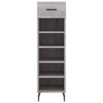 Meuble à chaussures sonoma gris 30x35x105 cm bois d'ingénierie – Image 4